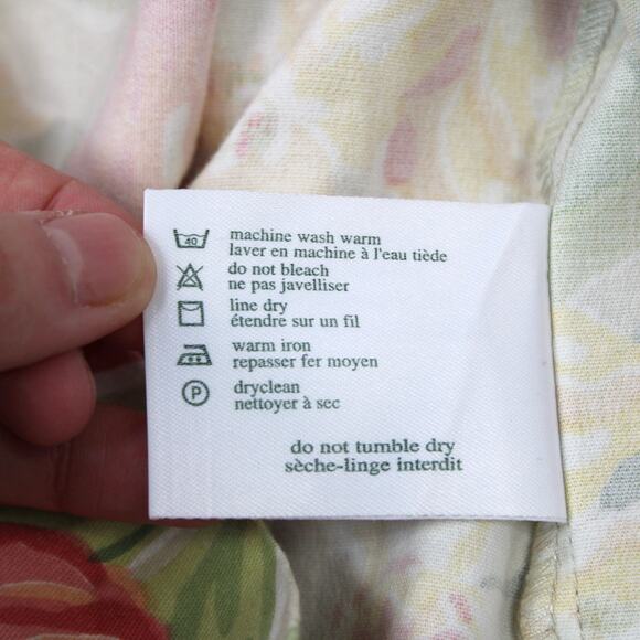 VTG Laura Ashley Womens US8 Floral Dress Spring Tulips 90s Preppy Coastal Brunch - Picture 9 of 9